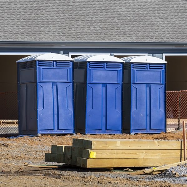 what is the maximum capacity for a single portable restroom in Burdick Kansas